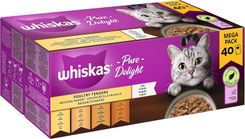 Whiskas 1+ Katzennassfutter Pure Delight Ragout Geflügel Auswahl in Gelee (40x85g) für 9,51€ inkl. Prime Versand (statt 15€) - SparAbo!