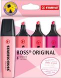 Stabilo Textmarker Boss Original Shades of Pink (4er Pack) für 3,99€ inkl. Prime Versand (statt 7€)