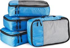 4er-Set Amazon Basics Packwürfel für Koffer, Reise Organizer, Reißverschluss, Klein, Himmelblau für 9,49€ inkl. Prime Versand (statt 18€)