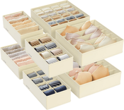 Songmics Unterwäsche-Organizer 8er Set in Beige für 12,74€ inkl. Prime Versand (statt 20€)
