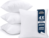 Utopia Bedding 4er Set Kissenfüllung 40 x 40 cm in Weiß für 15,33€ inkl. Prime Versand (statt 21€)