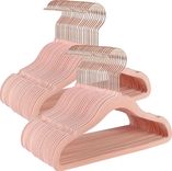 Songmics Kinderkleiderbügel, 50er Set, Bügel Samt, 360° drehbarer Haken in Roségold für 15,59€ inkl. Versand (statt 23€)