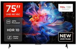 TCL 75V6C - 75 Zoll Direct LED 4K HDR Smart TV (Dolby Audio, Motion Clarity, Kompatibel mit Google Assistant & Alexa) für 499€ (statt 599€)