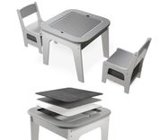 Juskys Milou Kindersitzgruppe aus Holz (abwechslungsreicher Kindertisch mit Stauraum & Spielplatten) für 67,49€ inkl. Versand (statt 90€)