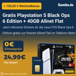 Bis 17 Uhr: PlayStation 5 Slim + COD: Black Ops 6 (2,95€) + freenet Telekom Allnet- und SMS-Flat mit 40GB 5G für 24,99€ mtl. + 150€ RNM-Bonus!