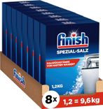 Finish Spezial-Salz Spülmaschinensalz zum Schutz vor Kalkablagerungen & Wasserflecken (8 x 1,2kg) für 8,57€ inkl. Prime Versand (statt 12€) - Spar-Abo!