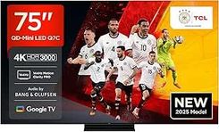 TCL 75Q7C QLED Mini LED Fernseher, 75 Zoll, 4K HDR Premium, Dolby Vision IQ & Atmos, Smart TV mit Google TV, Bang & Olufsen 6.2.2 Sound, 144Hz VRR für 1049€ inkl. Versand (statt 1199€)