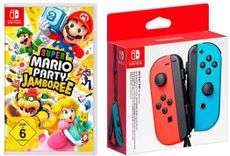 Nintendo Switch Joy-Con 2er-Set rot / blau + Mario Party Jamboree für 94,94€ inkl. Versand (statt 110€)