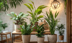 5er-Set Zimmerpflanzen mit luftreinigenden Eigenschaften (Ctentathe Burle Marxii, Balsamapfel Princess, Goldfruchtpalme, Schneideblatt Peace Lilly, Streifenfarn „Crispy Wave) für 25,99€ inkl. Versand (statt 60€)
