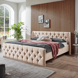 Atlantic Home Collection Polsterbettgestell Tamina mit Chesterfieldoptik Kopf- und Fußteil (160 x 200 cm) für 239,94€ inkl. Versand (statt 290€)