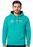 2x Mercedes-Benz AMG Petronas F1 Baumwoll-Hoodie Türkis für 30€ inkl. Versand (statt 40€)
