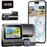 Lingdu Dual Dashcam inkl. 64GB Speicherkarte (4K+1080P, 2,4" IPS Bildschirm) für 59,99€ inkl. Versand (statt 120€)