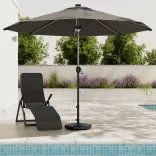 Mömax: Sonnenschirm Gabi Dunkelgrau (ca. 300x238x300cm) mit LED-Beleuchtung für 93,98€ inkl. Versand (statt 110€)