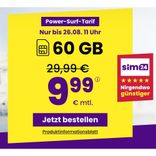 sim24 Special Deals - z.B. Allnet- und SMS-Flat mit 60 GB 5G für 9,99€ mtl.