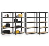 4er Set Juskys Lagerregal Basic Schwerlastregale (je 180 x 90 x 40 cm) für 68€ inkl. Versand (statt 85€)