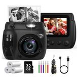 Gofunly Kinder Sofortbildkamera inkl. 32GB Speicherkarte & Druckpapier (2,4" Bildschirm, 1080P) für 21,88€ inkl. Prime Versand (statt 37€)