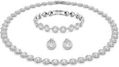 Swarovski Una Angelic Set, Rund, Weiss, Rhodiniert für 270,13€ inkl. Prime Versand (statt 370€)