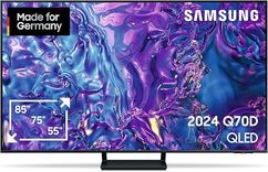 Samsung QLED 4K Q70D Fernseher 75 Zoll (AI Quantum Prozessor 4K, AI Upscaling, Tizen OS, 120 Hz, Smart TV, KI TV, GQ75Q70DATXZG) für 939€ inkl. Versand (statt 1039€)
