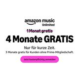 4 Monate Amazon Music Unlimited kostenlos (!) (jederzeit kündbar, für Neukunden) 