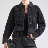 Armani Exchange Damen Jacke in Schwarz (Black Denim) für 74,90€ inkl. Versand (statt 90€)