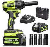 Robustrue 550N.m Akku Schlagschrauber mit 4000mAh Akku, Schnellladegerät und 4 Stecknüssen für 39,99€ (statt 80€)