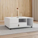 Bessagi Home Couchtisch Mick Weiß MDF für 173,99€ inkl. Versand (statt 257€)