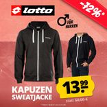 Lotto Full Zip Herren Kapuzen Sweatjacke in Schwarz für 18,94€ inkl. Versand (statt 28€)