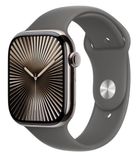 Apple Watch Series 10 Titan Natur (GPS + Cellular, 46mm, Sportarmband steingrau, Größe M/L) für 601,53€ inkl. Versand (statt 651€)