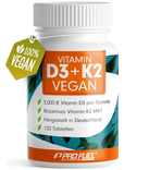 Vitamin D3 K2 Vegan - 120 Tabletten mit 5000 IE D3 + 200 mcg K2 (MK7) für 7,49€ inkl. Prime Versand (statt 12,95€) - SparAbo
