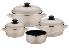 GSW Kochtopf-Set 7tlg. Shadow Stahl-Emaille, Induktion für 30,94€ inkl. Versand (statt 50€)