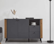 Premium Living Sideboard Pure in Grau/Naturfarben für 199€ inkl. Versand (statt 300€)