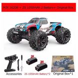MJX Hyper GO 16208 RC Auto Monstertruck 1/16 (31x22x13cm, 1kg, brushless, 4WD, 100% RTR, 2x Akku) für 65,63€ (statt 100€)