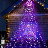 Ikodm LED Lichtervorhang mit Sternen (3,5m, mit 9 Girlanden, 319 LEDs) für 9,99€ inkl. Versand (statt 20€)