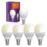 4x Ledvance Smart+ Tropfen (5W = 40W, E14, matt, 470lm, warmweiß, Dimmbar, App, ZigBee) für 13,49€ (statt 28€)