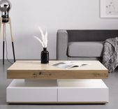 Bessagi Home Couchtisch Cara in Weiß/Eichefarben für 174,30€ inkl. Versand (statt 249€)