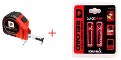 QuickDraw Bandmaß mit Grafit Marker 8 m QD8M-PRO + Gratis Zusatz Ersatzminen für 9,99€ (statt 32€)