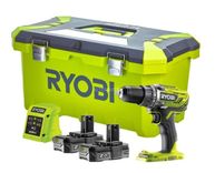 Ryobi ONE+ Akku-Bohrschrauber R18DD3-220T, 18Volt (2x Li-Ionen Akku 2,0Ah, Koffer) für 96,89€ inkl. Versand (statt 157€)