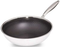 Henssler Schnelle Nummer Wokpfanne aus Edelstahl (Wabenstruktur, Antihaftbeschichtung, Induktion, Ø 28 cm) für 54,39€ (statt 71€)