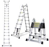 Randaco 5M (2.5+2.5) Teleskopleiter / Klappleiter (Aluminium, Ausziehbar, 150kg Belastbarkeit) für 111,99€ (statt 160€)