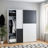 Modern Living Schiebetürenschrank Longline in Schwarz/Weiß (ca. 170x191x61cm) für 198€ inkl. Versand (statt 298€)