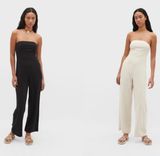 Stradivarius - Langer, rustikaler Jumpsuit in Beige oder in Schwarz für je 22,94€ inkl. Versand (statt 36€)