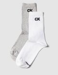 CK Calvin Klein Damen Socken im 2er-Pack mit Label-Details in weiss für 9,99€ inkl. Versand (statt 17€)