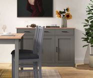 Based Sideboard ''Forenzo'' in Grau massiv (131/86/45cm) für 248,95€ inkl. Versand (statt 549€)