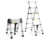 Daromigo Teleskopleiter / Klappleiter (1.4m+1.7m, 4+5 Stufen, Rutschfest, bis 150kg belastbar) für 48,29€ inkl. Versand (statt 69€)