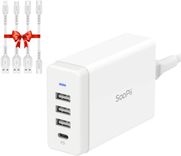 SooPii 40W USB-Ladestation mit 4 Ladekabel für 18,19€ mit Prime (statt 26€)