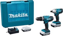 Makita 18-V-Kombiset DK18922A01 (Akkuschrauber, Schlagbohrschrauber & 3 Akkus + Ladegerät) für 158,90€ (statt 282€)