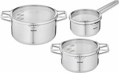 Tefal Topfset Edelstahl 6-tlg Nordica (2x Kochopf, 3 Deckel, 1x Kasserolle) für 75€ inkl. Versand (statt 95€)