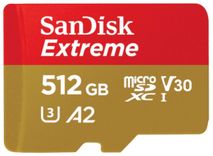 SanDisk Extreme R160/W90 microSDXC 512GB Kit, UHS-I U3, A2, Class 10 für 74,89€ inkl. Versand (statt 83€)
