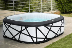 MSPA Premium SOHO Whirlpool (silber/schwarz, Rhino-Tech, 185x185x68 cm / 930L, inkl. Fernbedienung, für bis zu 6 Personen) für 349,93€ inkl. Versand (statt 505€) 