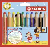 Stabilo Woody 3 in 1 - 10er Pack (mit 10 verschiedenen Farben) für 7,54€ inkl. Versand (statt 12€) - Thalia Club